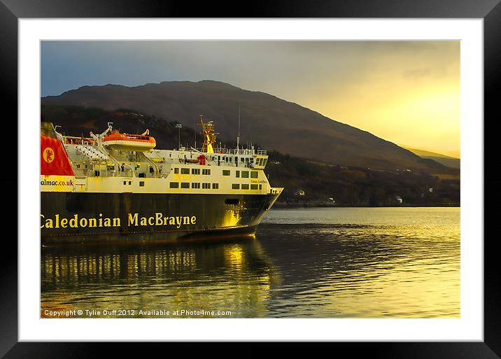 Cal Mac Western Isles Ferry Framed Mounted Print by Tylie Duff Photo Art