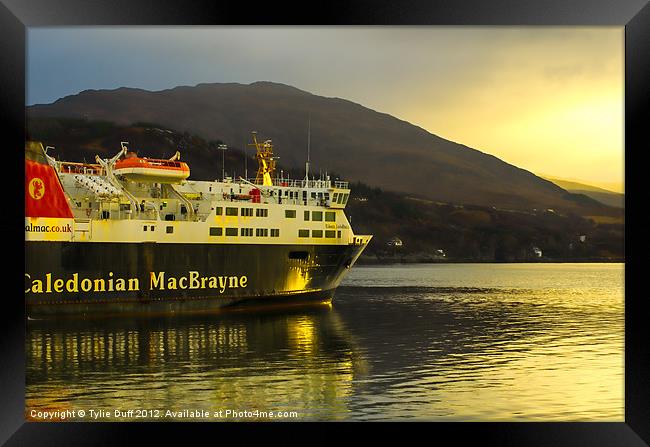 Cal Mac Western Isles Ferry Framed Print by Tylie Duff Photo Art