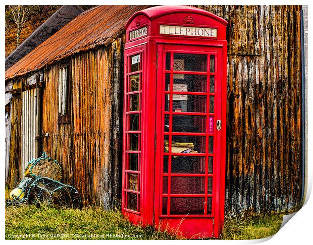 Red Phone Box Print by Tylie Duff Photo Art