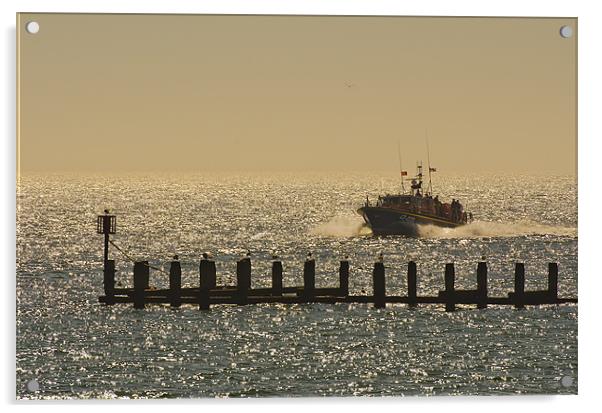 Lowestoft lifeboat Acrylic by Paul Nichols