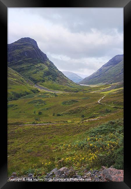 Glencoe, Highlands of Scotland Framed Print by Jane McIlroy