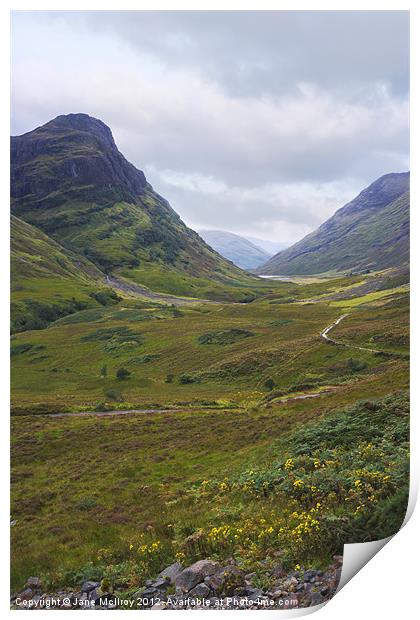 Glencoe, Highlands of Scotland Print by Jane McIlroy