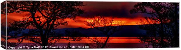 Loch Lomond Sunset Canvas Print by Tylie Duff Photo Art