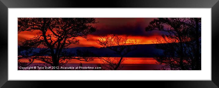 Loch Lomond Sunset Framed Mounted Print by Tylie Duff Photo Art