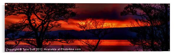 Loch Lomond Sunset Acrylic by Tylie Duff Photo Art