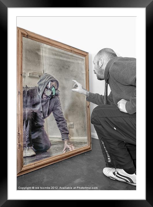 SPLIT PERSONALITY Framed Mounted Print by Rob Toombs