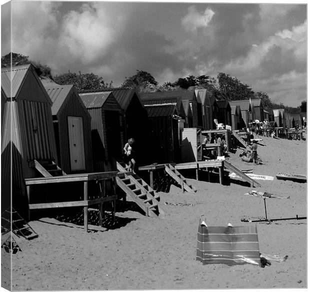 abersoch beach huts Canvas Print by Shaun Cope