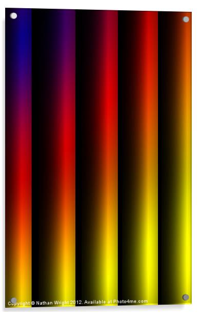Colour beams Acrylic by Nathan Wright