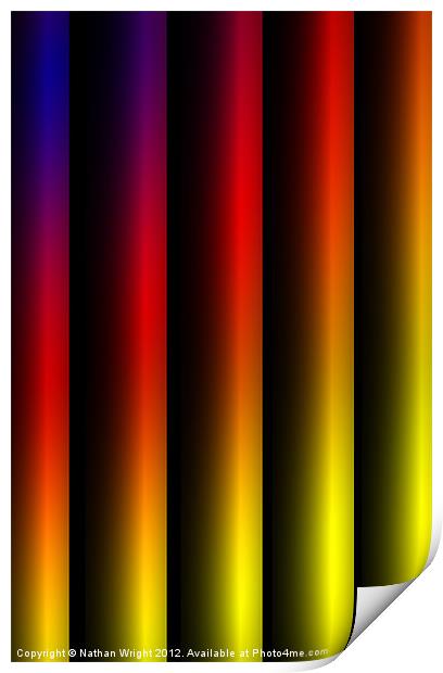 Colour beams Print by Nathan Wright