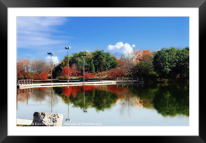 Autumn Reflections Framed Mounted Print by Elaine Manley