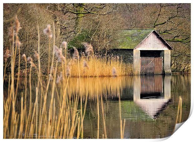 Rydalwater Boathouse Print by Jason Connolly