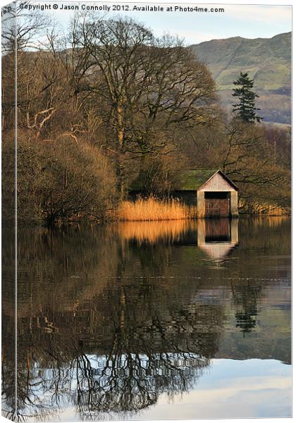 Boathouse Rydalwater Canvas Print by Jason Connolly