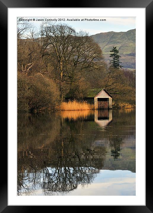 Boathouse Rydalwater Framed Mounted Print by Jason Connolly
