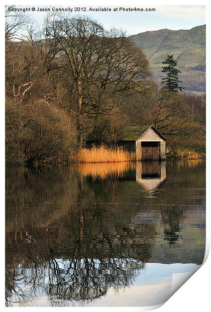 Boathouse Rydalwater Print by Jason Connolly