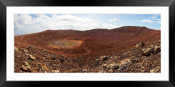 Volcanic Crater Framed Mounted Print by Roger Green