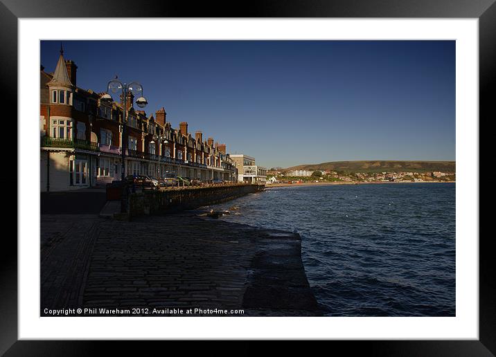 Swanage Seafront Framed Mounted Print by Phil Wareham