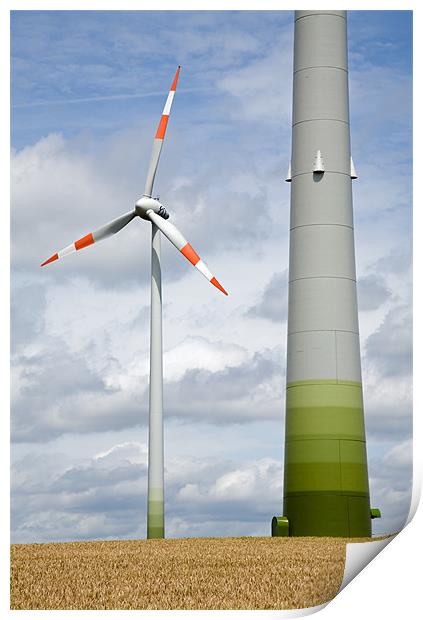 Wind farm in Germany Print by Ian Middleton