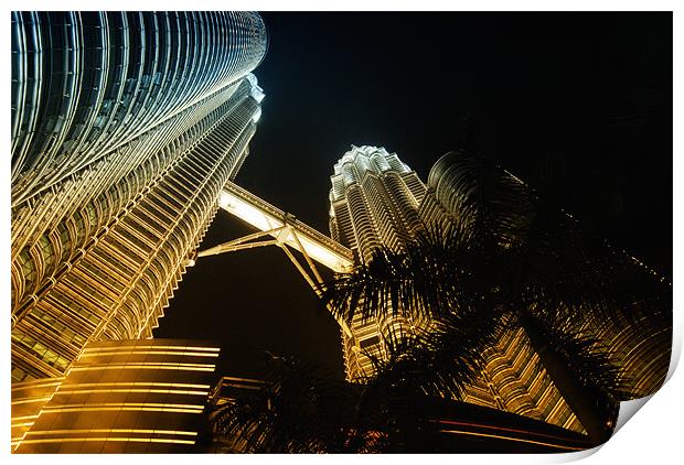 Petronas Towers in colour cast Print by Paul Fisher