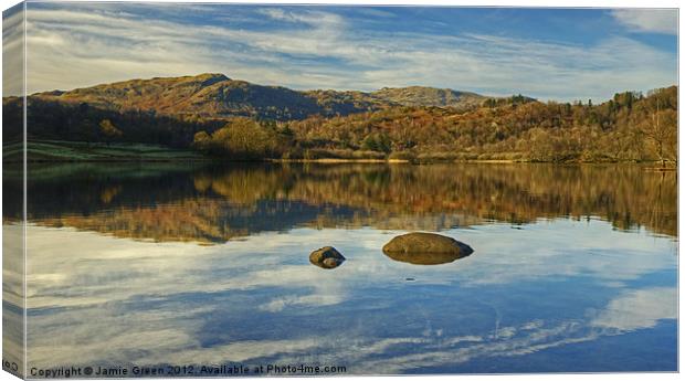 Rydal Water Canvas Print by Jamie Green