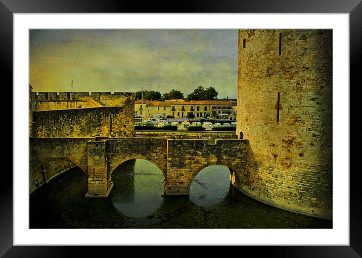 Medieval Moat and Walls, Aigues Mortes Framed Mounted Print by Jacqi Elmslie