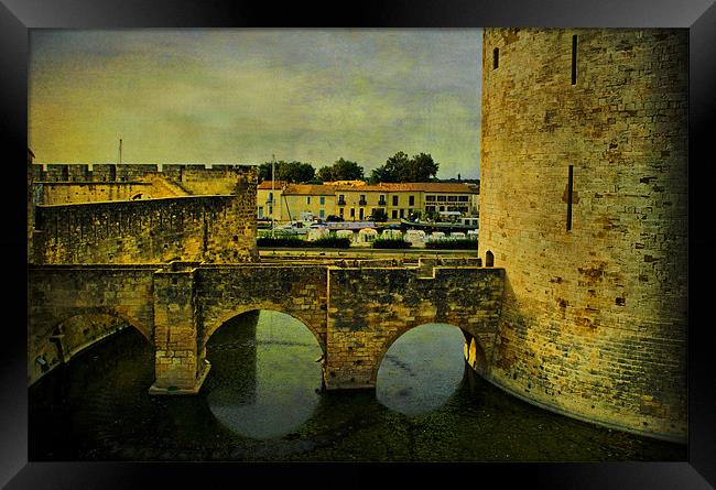 Medieval Moat and Walls, Aigues Mortes Framed Print by Jacqi Elmslie