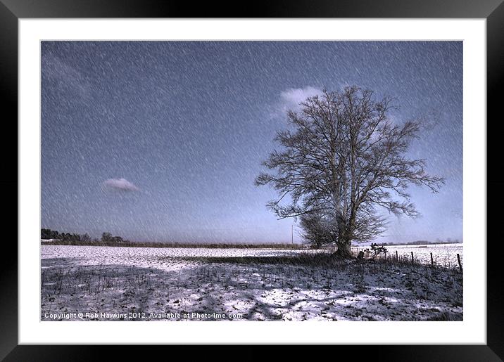 Let it snow Framed Mounted Print by Rob Hawkins