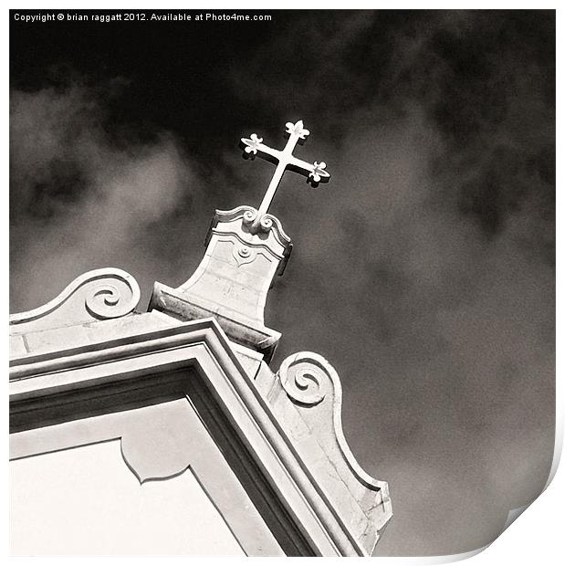 Church Cross Portugal Print by Brian  Raggatt