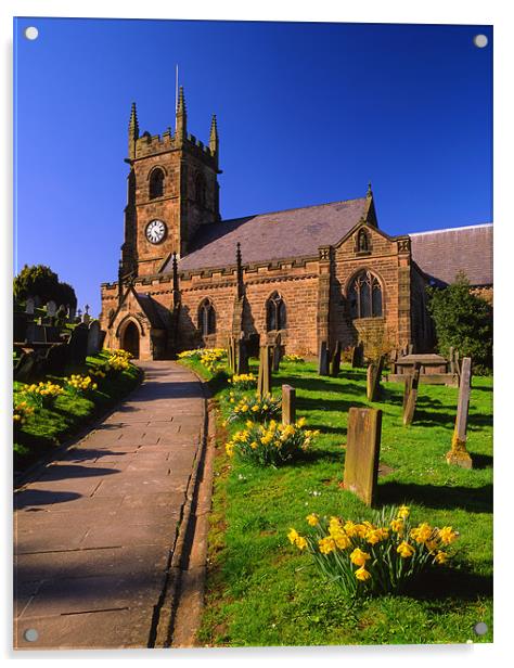 St Giles Church,Matlock Acrylic by Darren Galpin