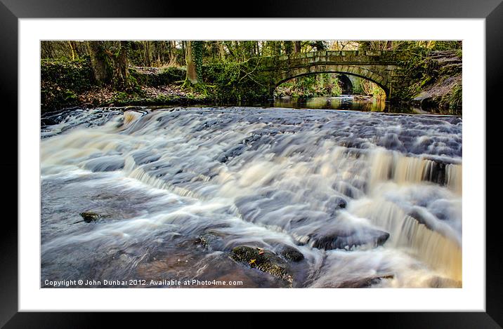 Rivelin River Footbridge Framed Mounted Print by John Dunbar