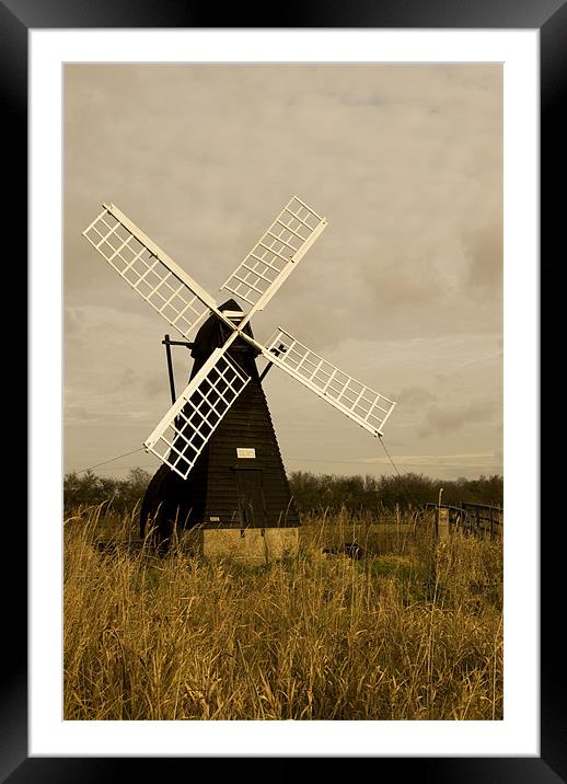 Ageing Windmill  Framed Mounted Print by Oliver Porter