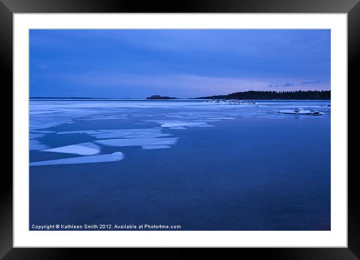 Winter dawn by the sea Framed Mounted Print by Kathleen Smith (kbhsphoto)