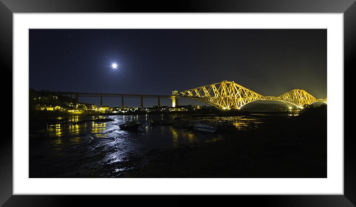 North Queensferry & Forth Rail Bridge Framed Mounted Print by Buster Brown