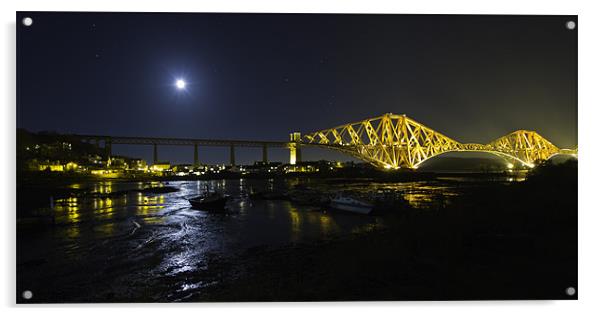 North Queensferry & Forth Rail Bridge Acrylic by Buster Brown