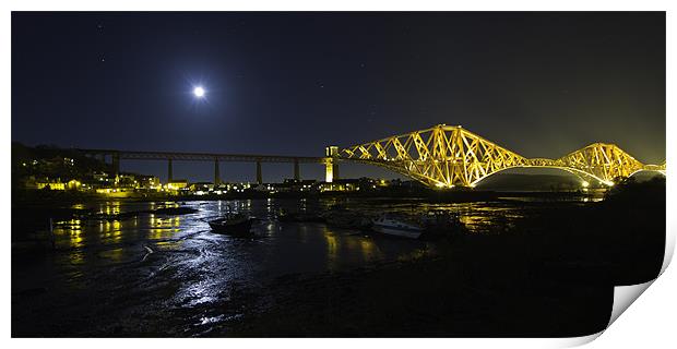 North Queensferry & Forth Rail Bridge Print by Buster Brown