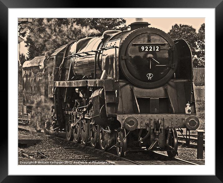 Standard Class 9F No.92212 Framed Mounted Print by William Kempster