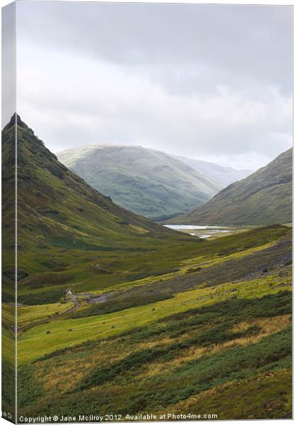 Glencoe, Highlands of Scotland Canvas Print by Jane McIlroy