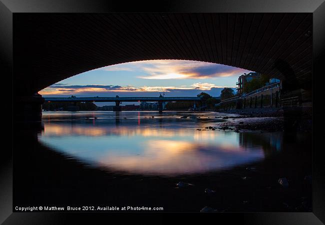 Putney Bridges - early morning Framed Print by Matthew Bruce