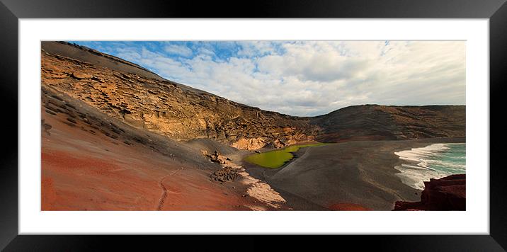 Green Lagoon Framed Mounted Print by Roger Green