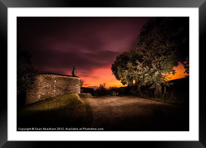 Mountain Chapel at Night (3) Framed Mounted Print by Sean Needham