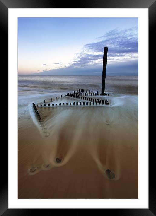 Shapes in Sand at Sunrise Framed Mounted Print by Mike Gorton