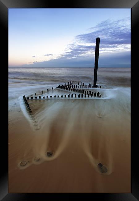 Shapes in Sand at Sunrise Framed Print by Mike Gorton