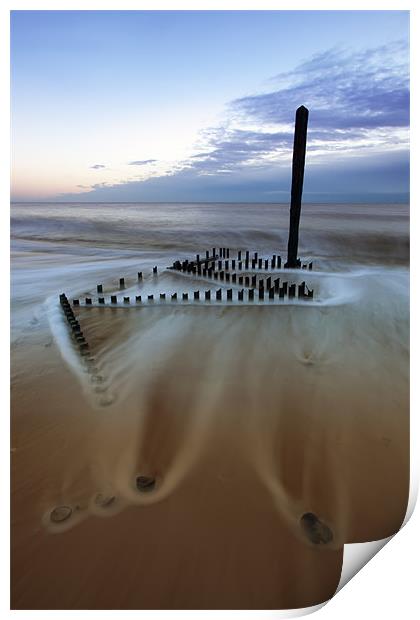Shapes in Sand at Sunrise Print by Mike Gorton