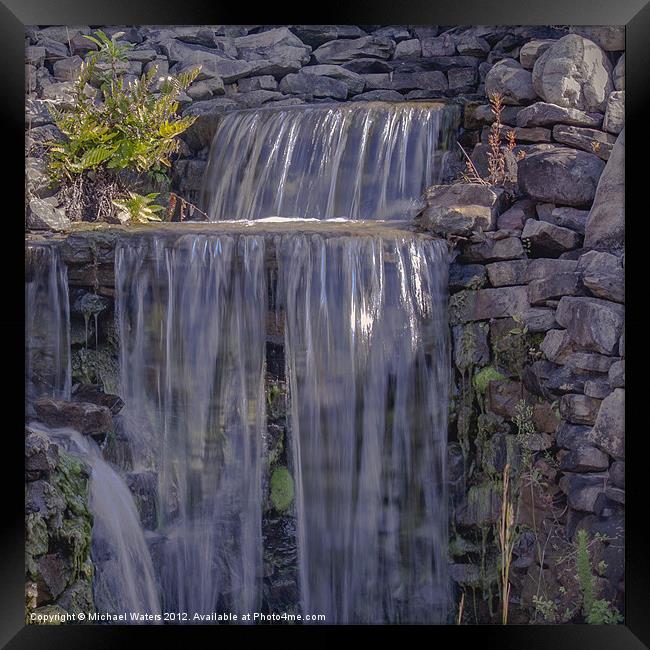 Rocky Waterfall Framed Print by Michael Waters Photography