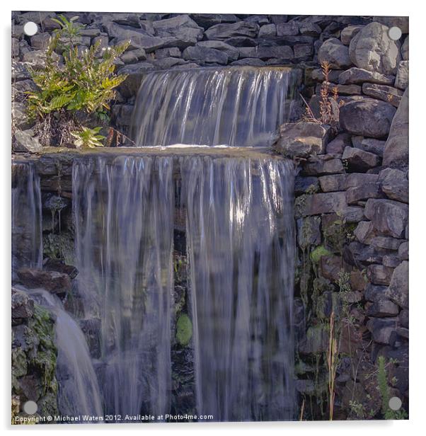 Rocky Waterfall Acrylic by Michael Waters Photography