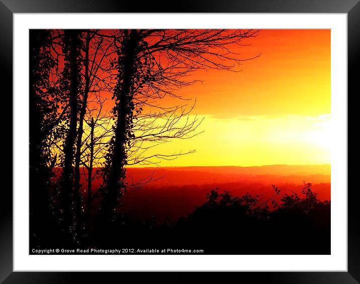 Sunday Sunrise Framed Mounted Print by Grove Road Photography