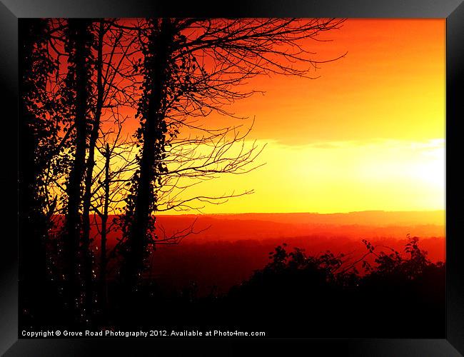 Sunday Sunrise Framed Print by Grove Road Photography