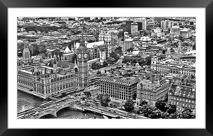 London from the eye. Framed Mounted Print by Anthony Kellaway