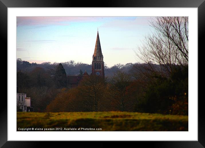 Lyndhurst Church Framed Mounted Print by Elaine Pearson