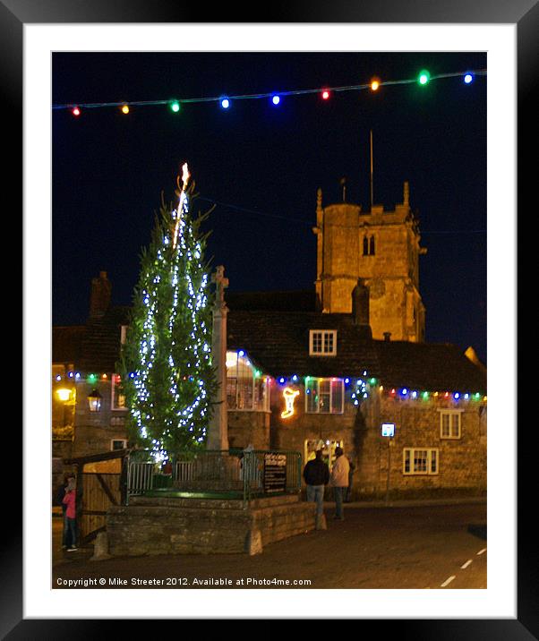 Christmas at Corfe Framed Mounted Print by Mike Streeter