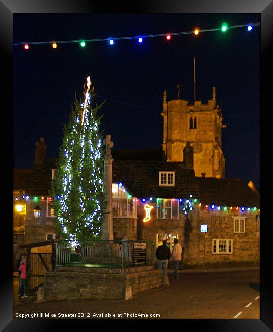 Christmas at Corfe Framed Print by Mike Streeter